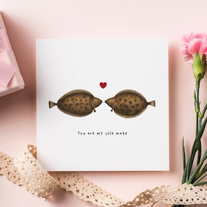 Enige partner vis valentijnskaart, grappige verjaardag of verjaardagskaart voor hem haar, soulmate kaart, grappige vis kaart man of vrouw, liefdeskaarten