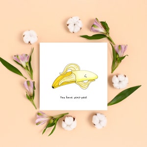 Carte d'amour banane coquine, carte de Saint-Valentin drôle pour petit ami petite amie lui elle, carte d'anniversaire coquine pour lui elle, carte je t'aime