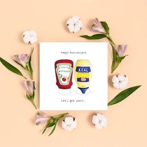 Carte amour sauce effrontée, carte d'anniversaire drôle et grossière pour lui elle, carte effrontée pour petite amie petit ami, carte d'anniversaire drôle de jeu de mots blague
