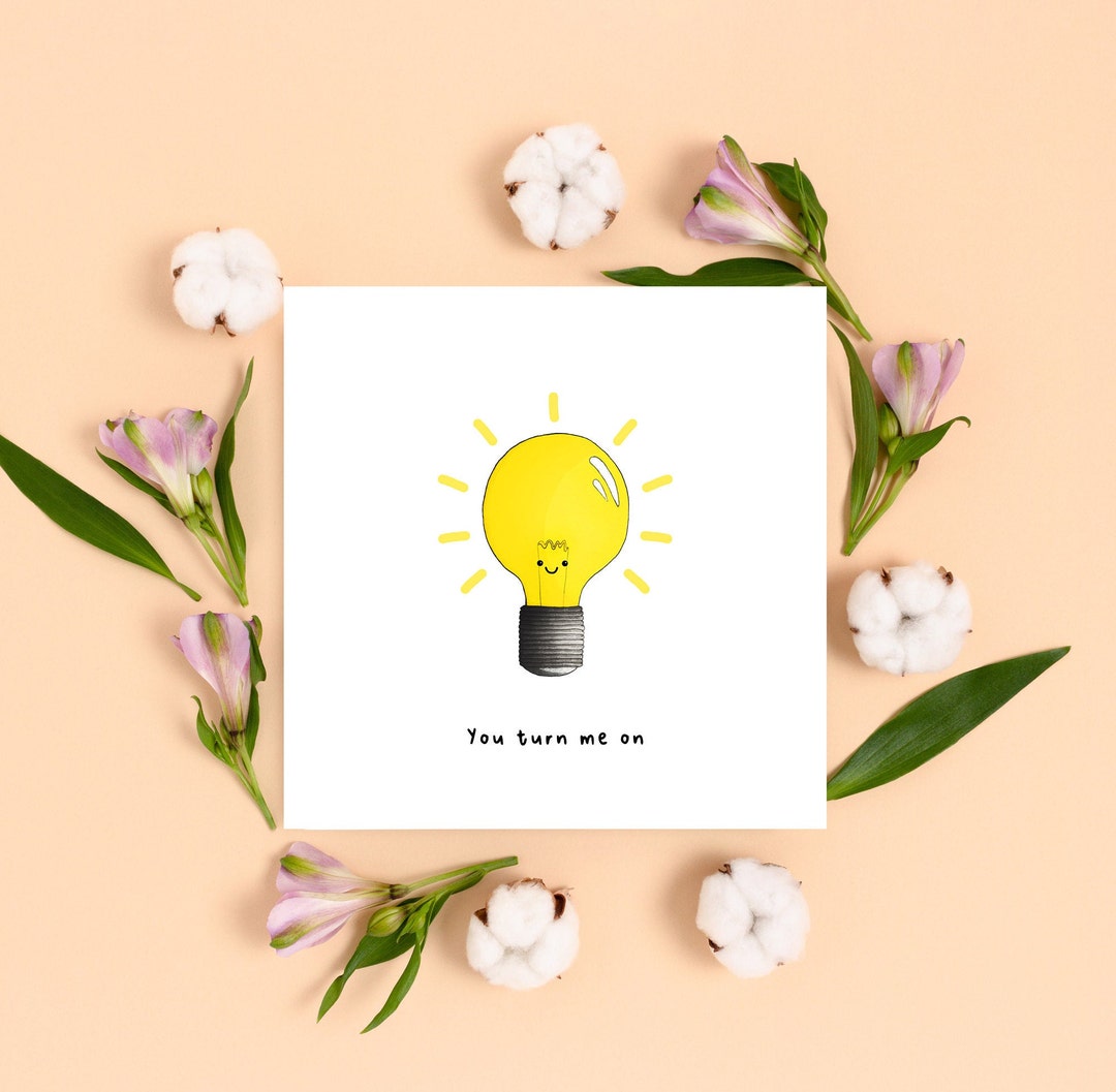 Cheeky Lightbulb Card, Funny Valentines Day Card for Him Her, Funny ...