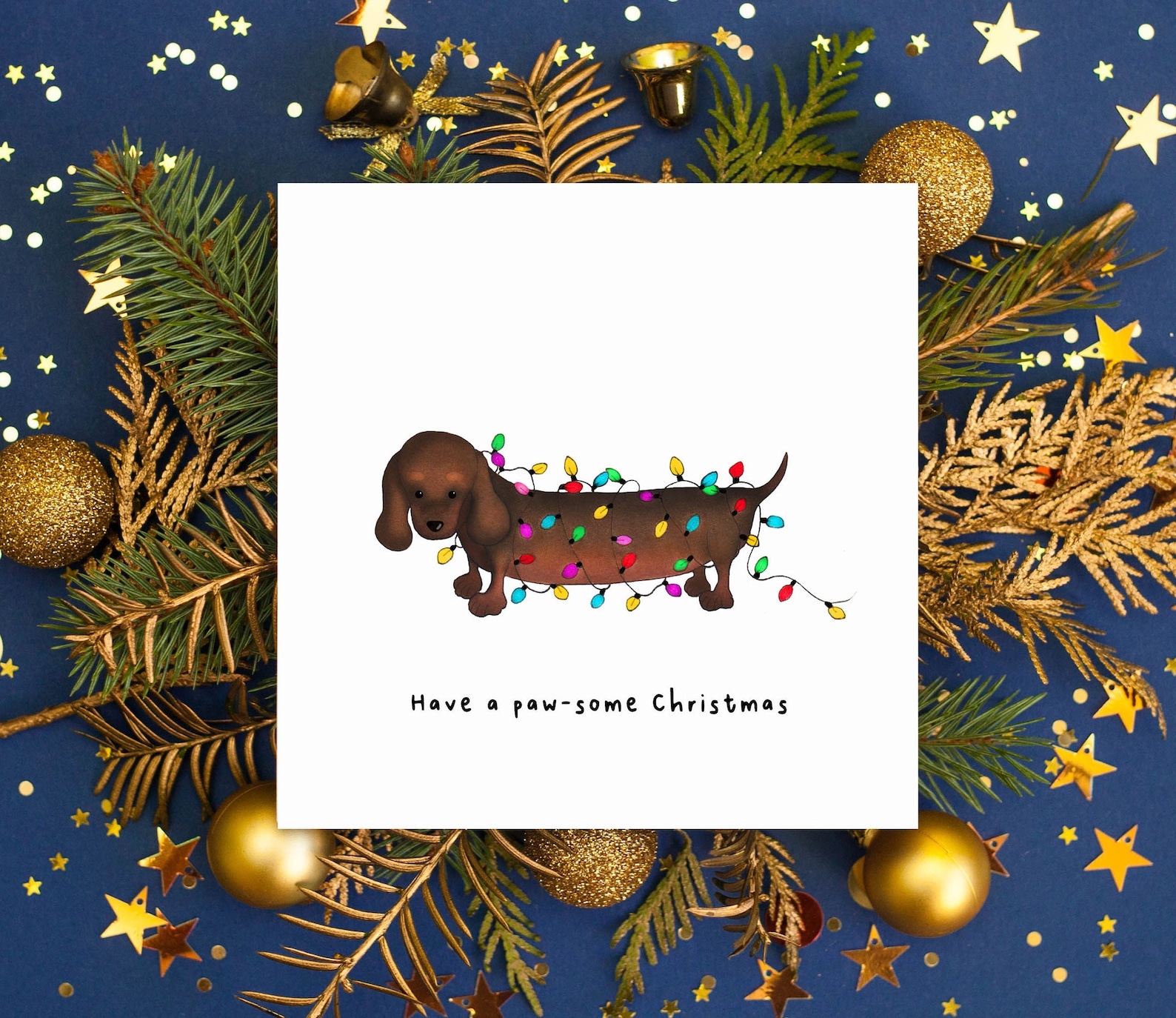 Funny Dachshund Christmas Card, Funny Animal Christmas Cards, Sausage ...
