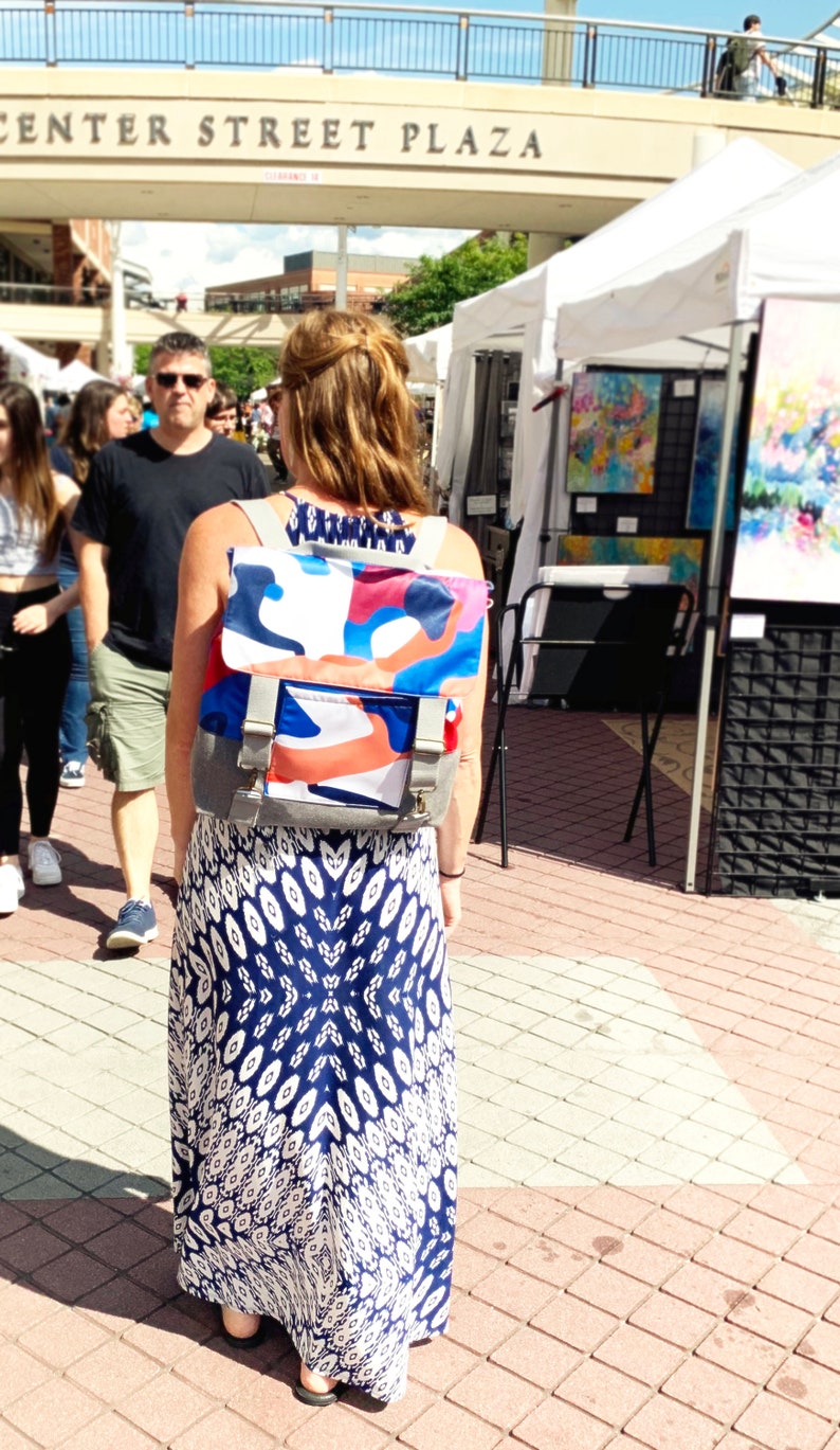 Coral CONVERTIBLE Backpack Made From Recycled Water Bottles Etsy