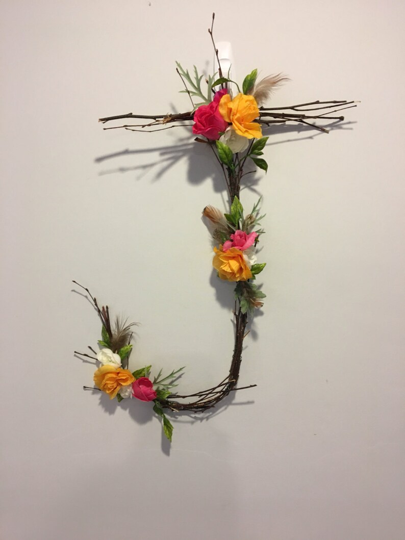 Woodland Nursery Letter Twig Letter Twig Monogram Rustic image 2