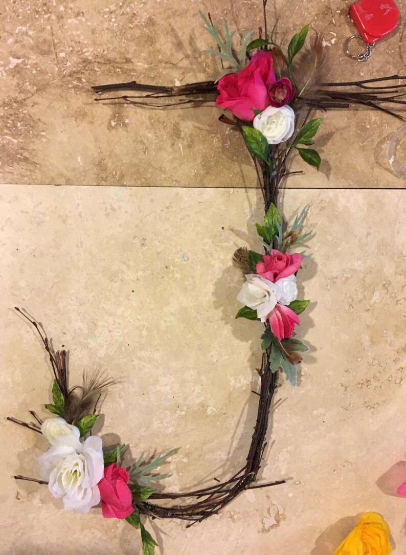 Woodland Nursery Letter Twig Letter Twig Monogram Rustic image 4