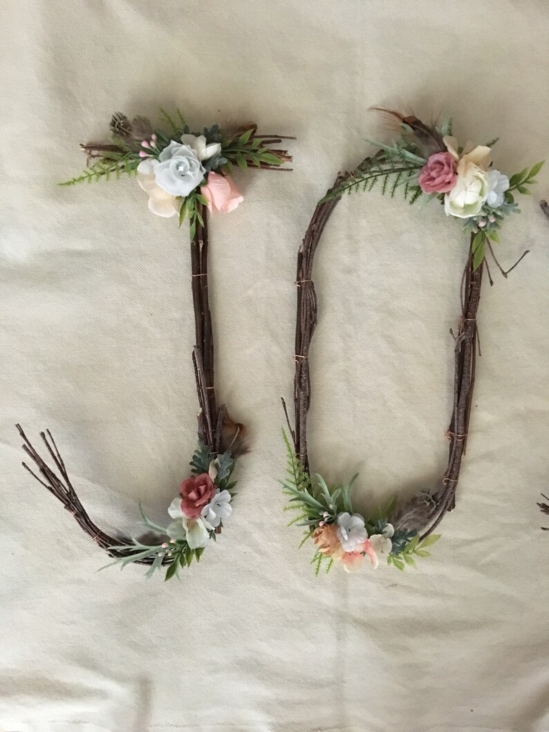 Woodland Nursery Letter Twig Letter Twig Monogram Rustic image 7