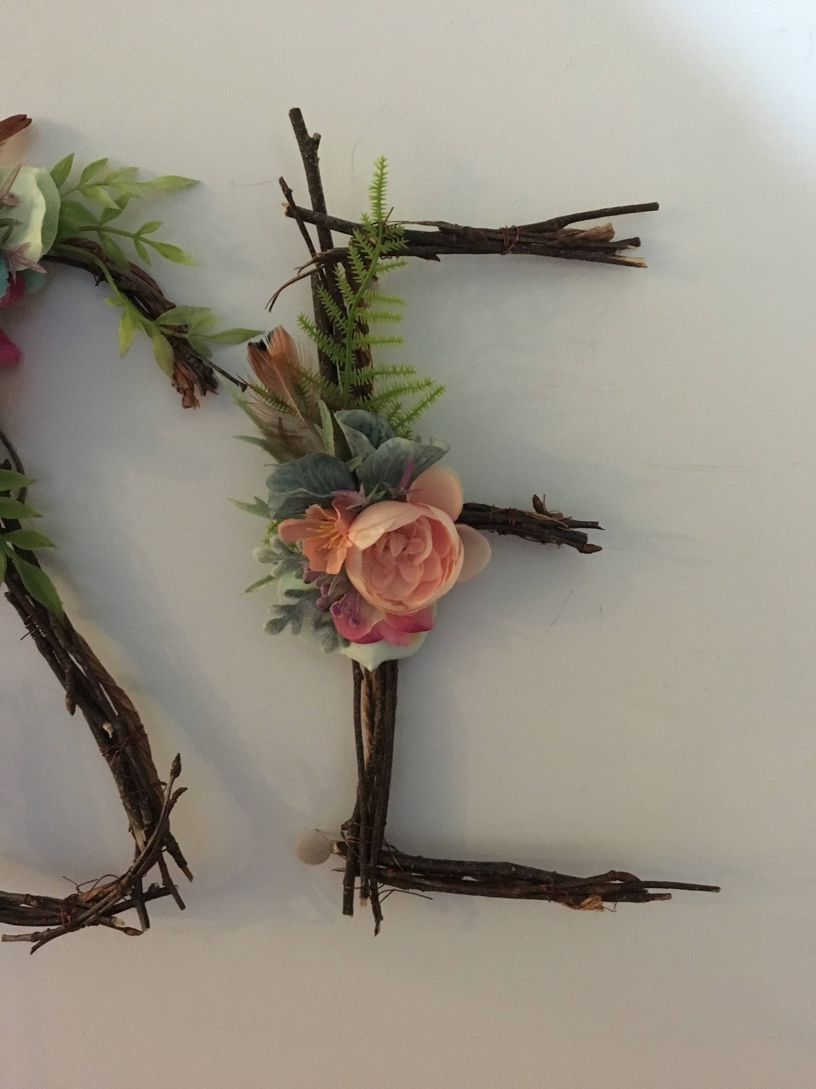 Woodland Nursery Letter Twig Letter Twig Monogram Rustic Etsy