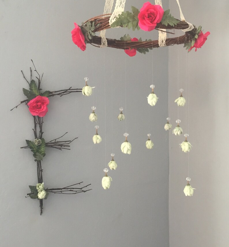 Woodland Nursery Letter Twig Letter Twig Monogram Rustic image 1