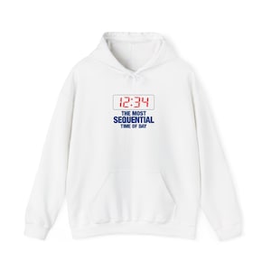 Sudadera con capucha de tiempo más secuencial de 12:34 - Sudadera divertida para nerds de las matemáticas