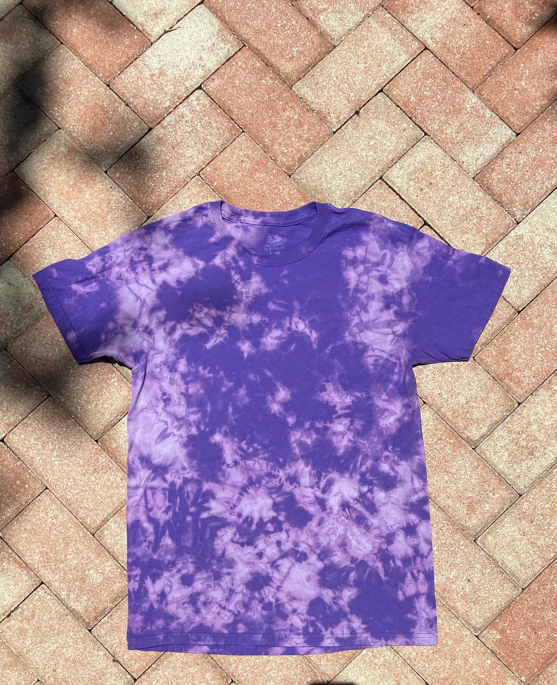 Bleached shirt/Purple acidwash tshirt/Purple bleached Etsy