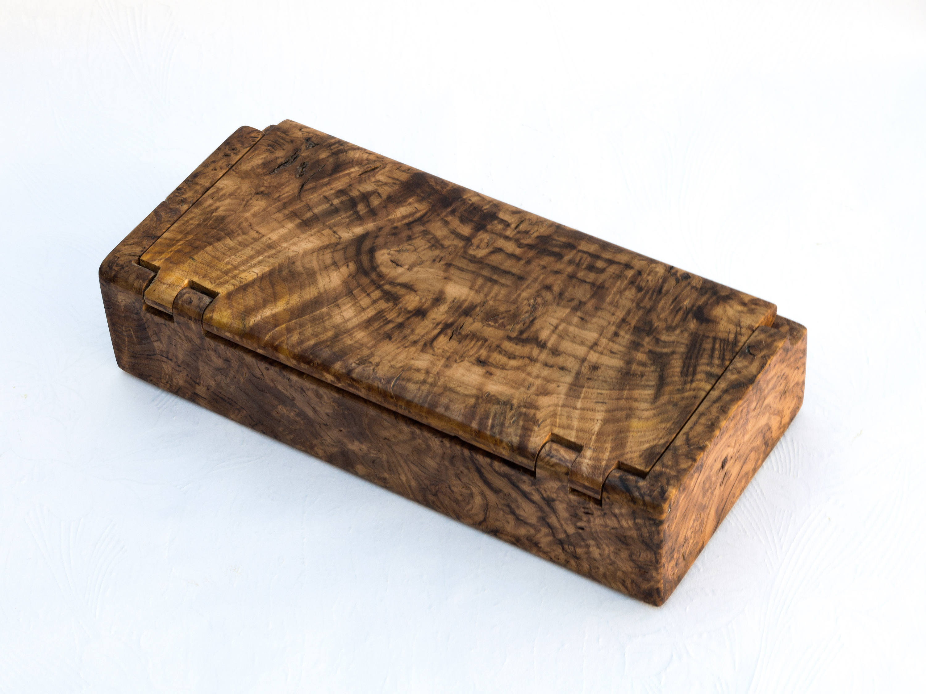 Burl Wood Jewelry Box With Wooden Hinge Wooden Jewelry Box Etsy