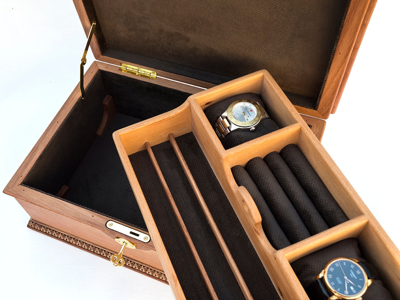 Jewelry Box With Tray Lock & Key Men's Jewelry Box Etsy Australia