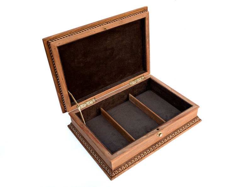 Vintage Jewelry Box With Tray Handmade Gift Valentines Day Etsy