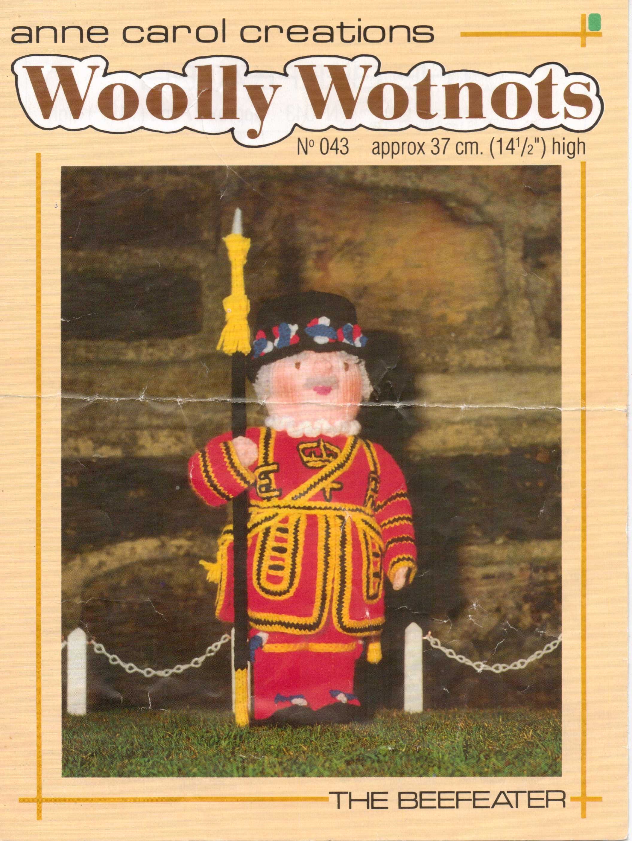 PDF Woolly Wotnots Knitting Pattern the Beefeater by Anne Etsy UK