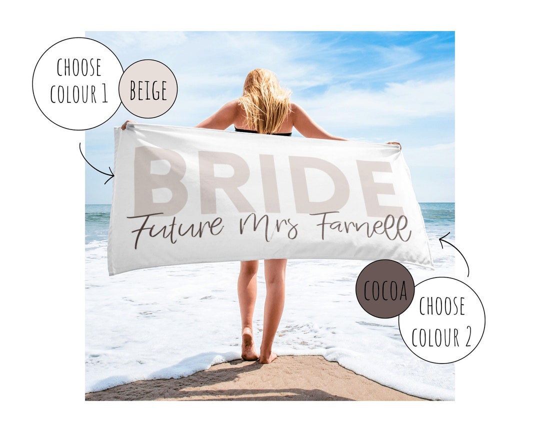 Bride Beach Towel Wedding Beach Towels Bride Towel Hen Do Etsy
