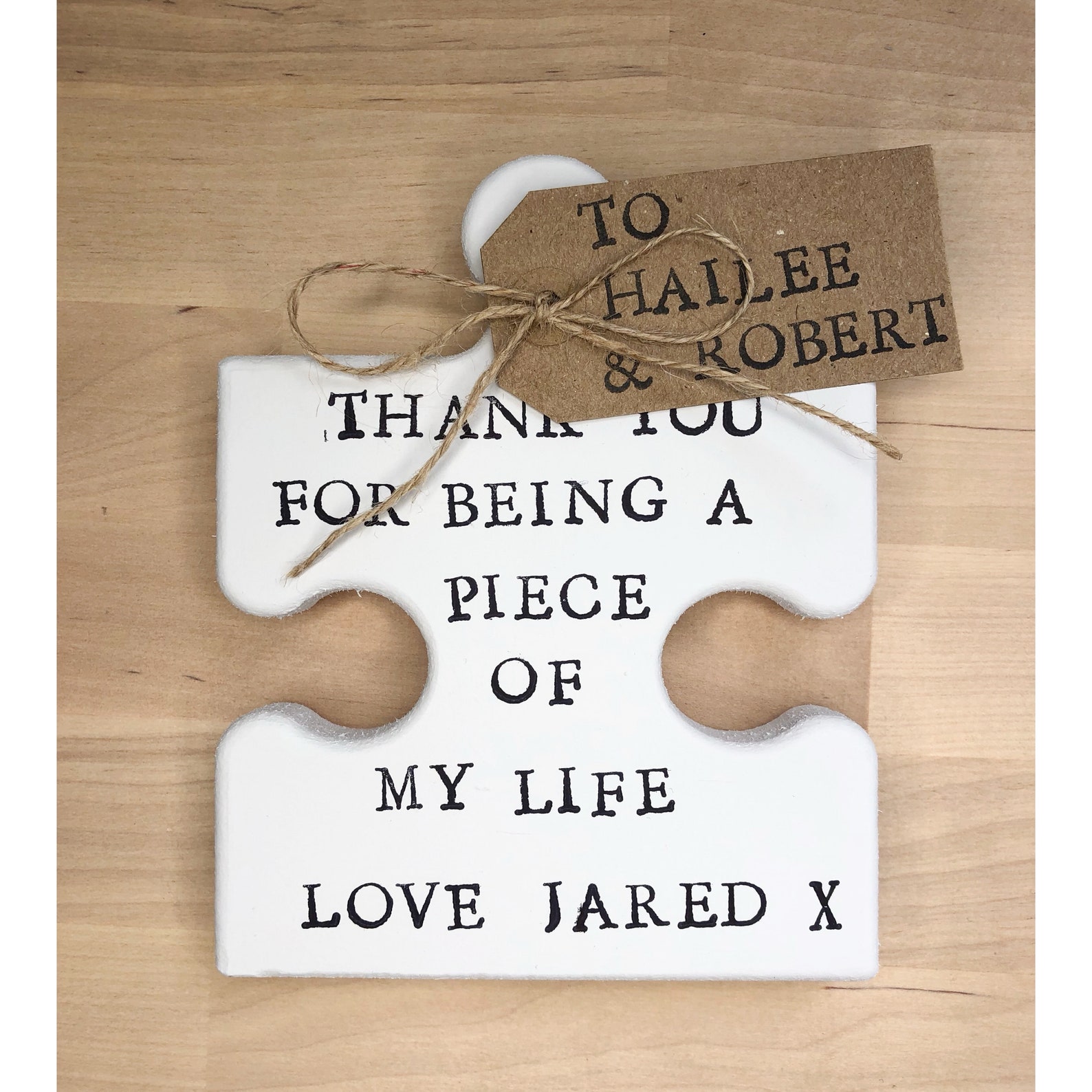 Puzzle Piece Thank You for Being a Piece of My Life Jigsaw Etsy UK