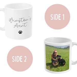 Dog Aunt Mug Gift Best Dog Auntie Mug Dog Aunt Coffee Cup Custom Pet Photo Personalised Gift Pets Auntie Gift From Dog Pet Aunty birthday