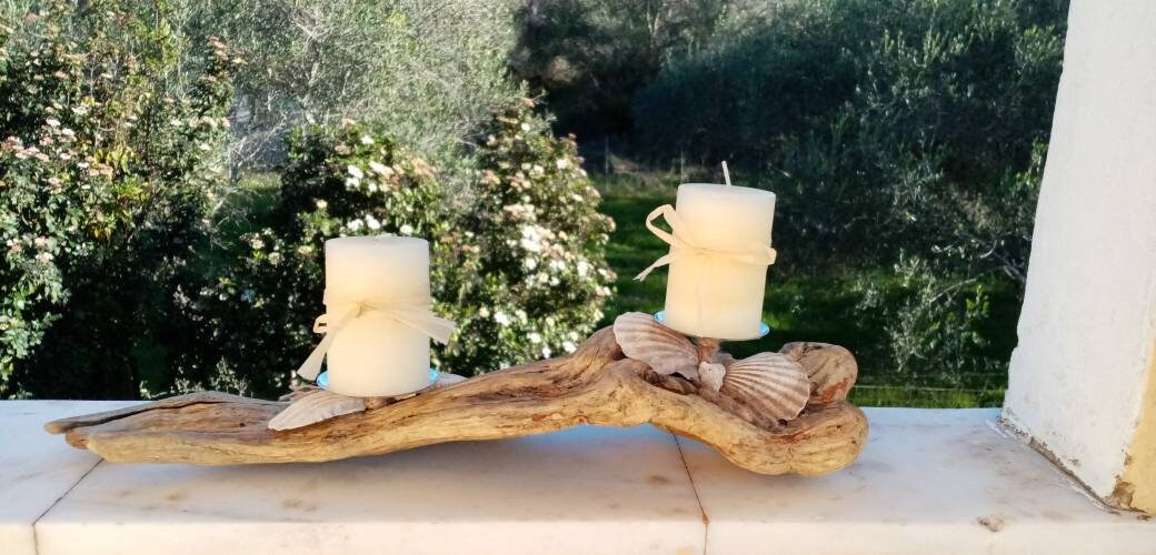 Lot De 12 Bougeoirs En Bois De Pin Naturel - Support Pour Bougies Chauffe-plat, Décoration Mariage Champêtre, Maison - 2