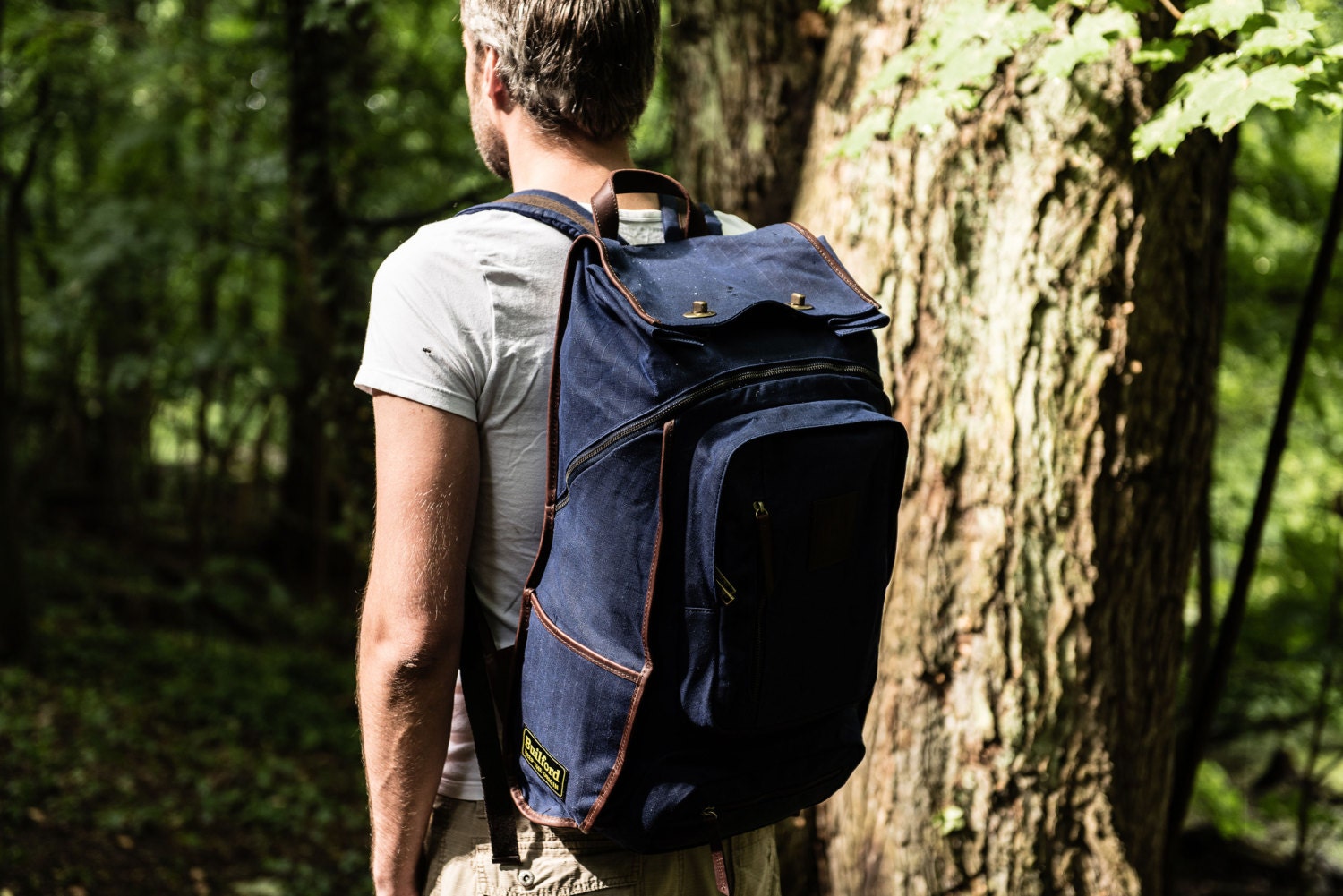 The Trail Master, Waxed Canvas Roll Top Backpack