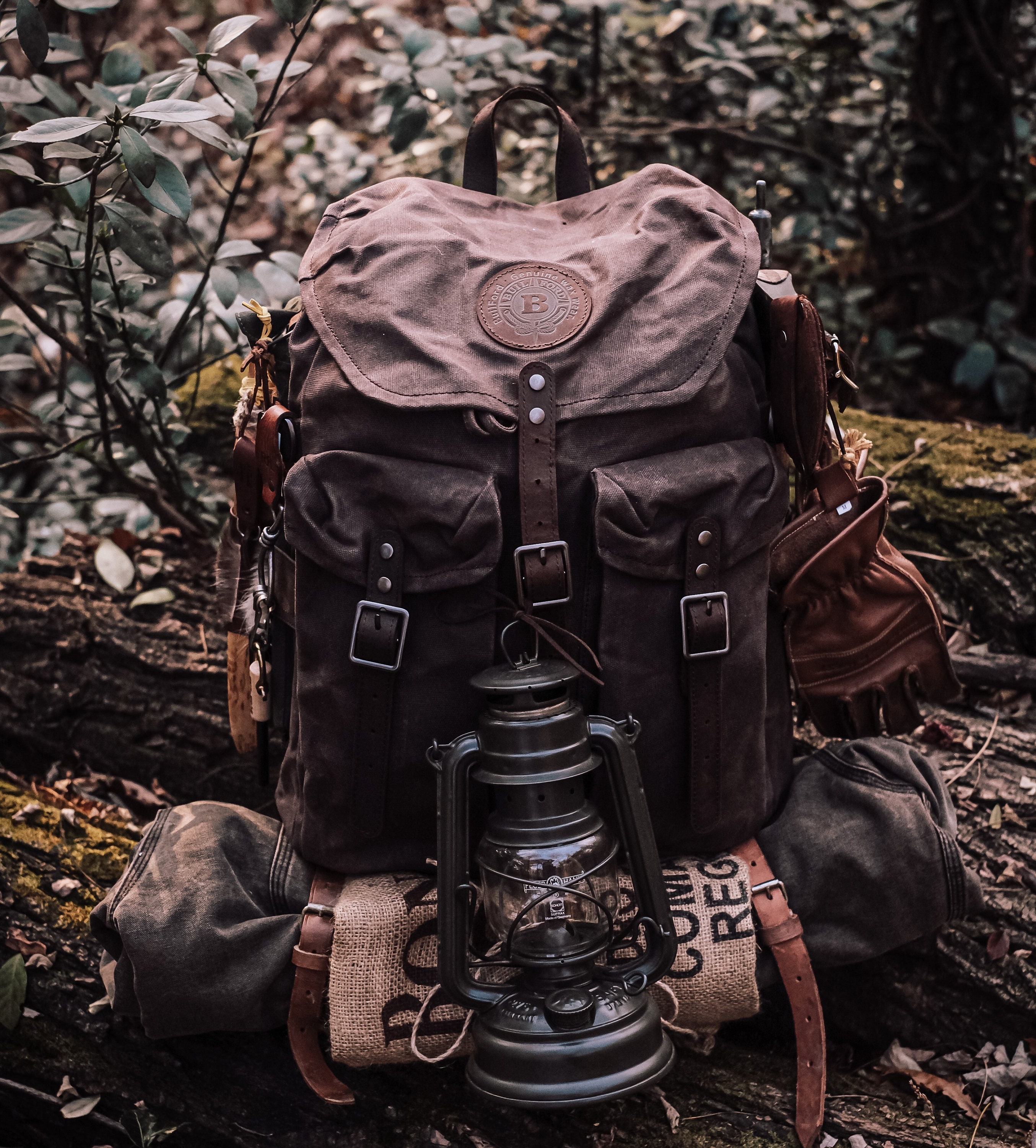 Trailblazer Backpack Waxed Canvas Bags, Vintage Waxed Canvas Rucksack