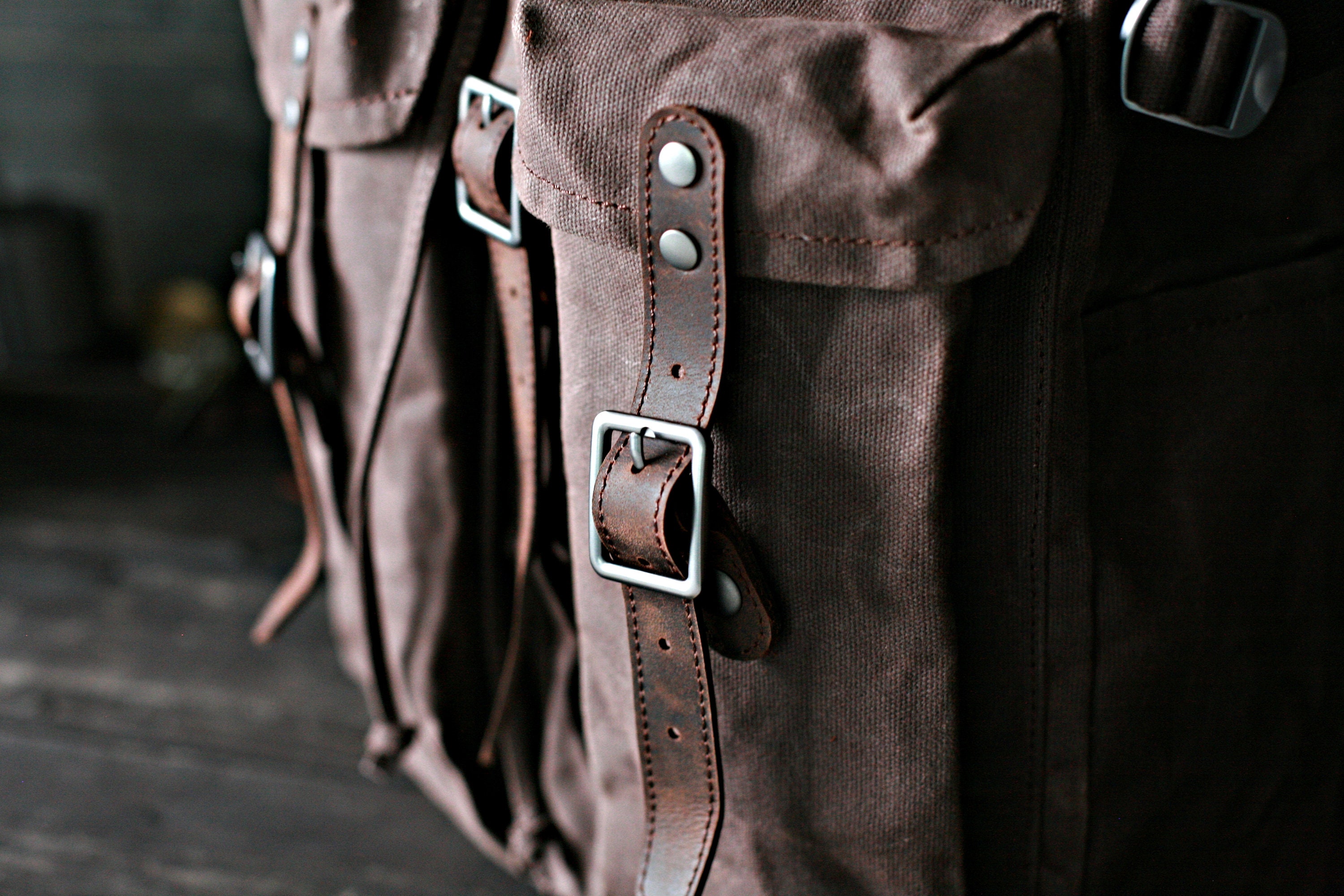 Trailblazer Backpack Waxed Canvas Bags, Vintage Waxed Canvas Rucksack