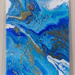 Acrylic Pour Painting on Canvas