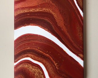 Acrylic Pour Painting on Canvas