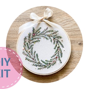 Christmas Wreath Embroidery Kit // DIY