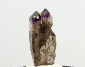 Twin Smoky Amethyst Crystal Specimen, Zimbabwe