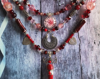 Wikinger-Broschenkette in 3 Reihen – keltische Hochzeit