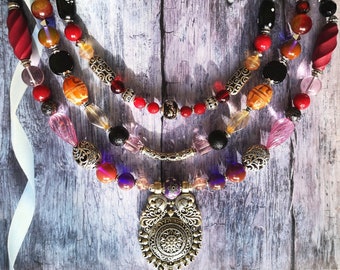 Wikinger-Broschenkette in 3 Reihen – keltische Hochzeit