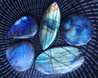 Lot of 5 pcs Labradorite cabochons 100 grams/500 carats