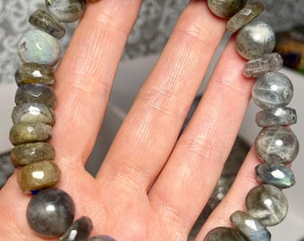 Natural Labradorite Beads Bracelet