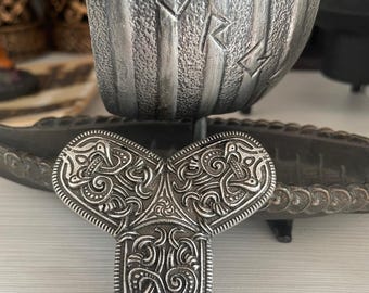 Wikinger-Schildkrötenbroschen für Schürzenkleid oder Umhang - Silberfarben