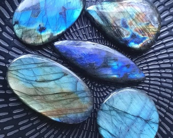 Lot of 5 pcs Labradorite cabochons 100 grams/500 carats