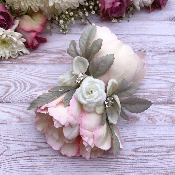 Pink Peony Hair Flower Pink Bridal Hair Clip Wedding Hair Etsy Pink Peony Hair Flower Pink Bridal Hair Clip Wedding Hair Etsy