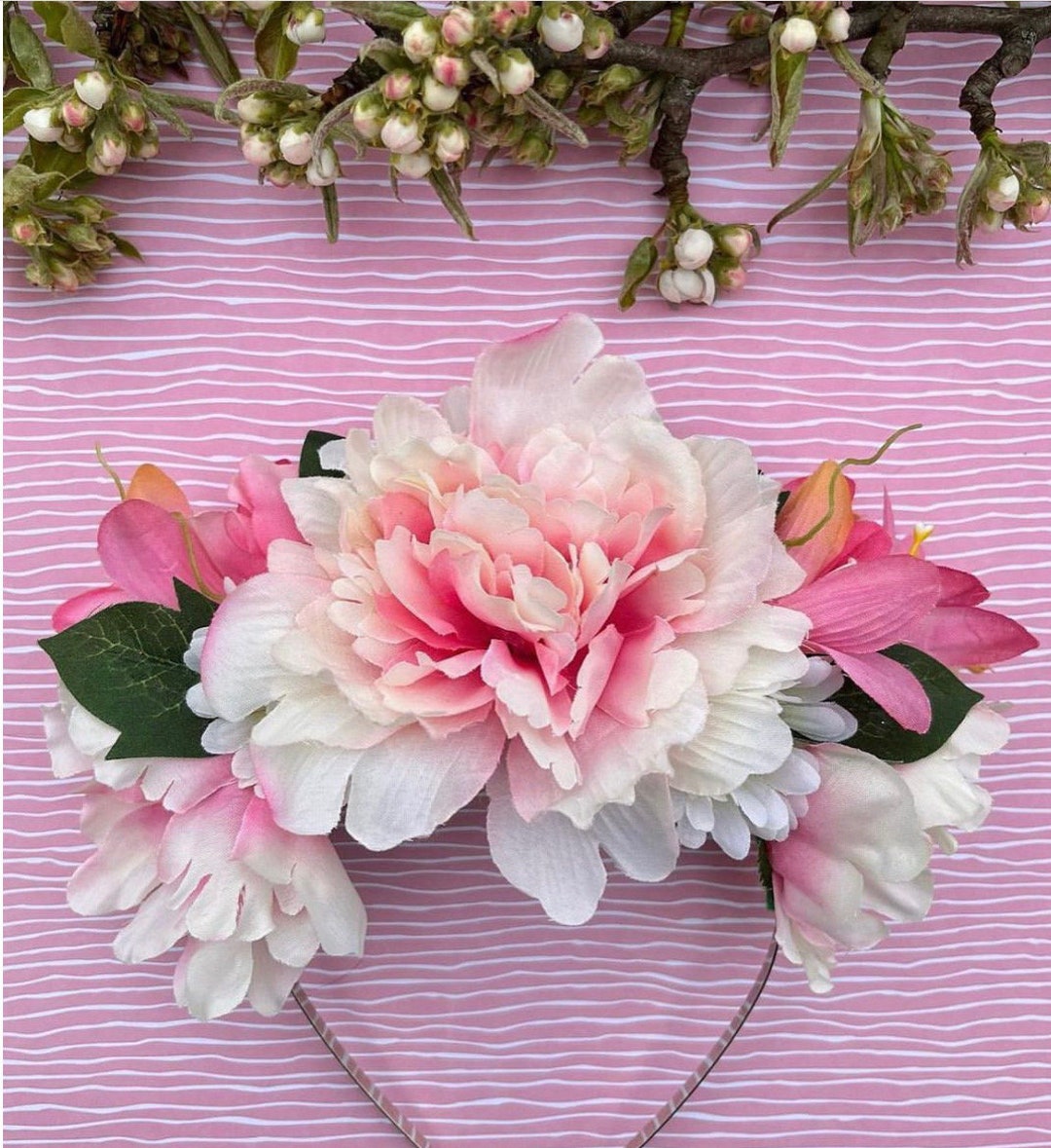 Cinderella Fascia Fiori Bianchi - Ghirlanda Capelli Con Perle E Forcine Per Comunione - Foto 6