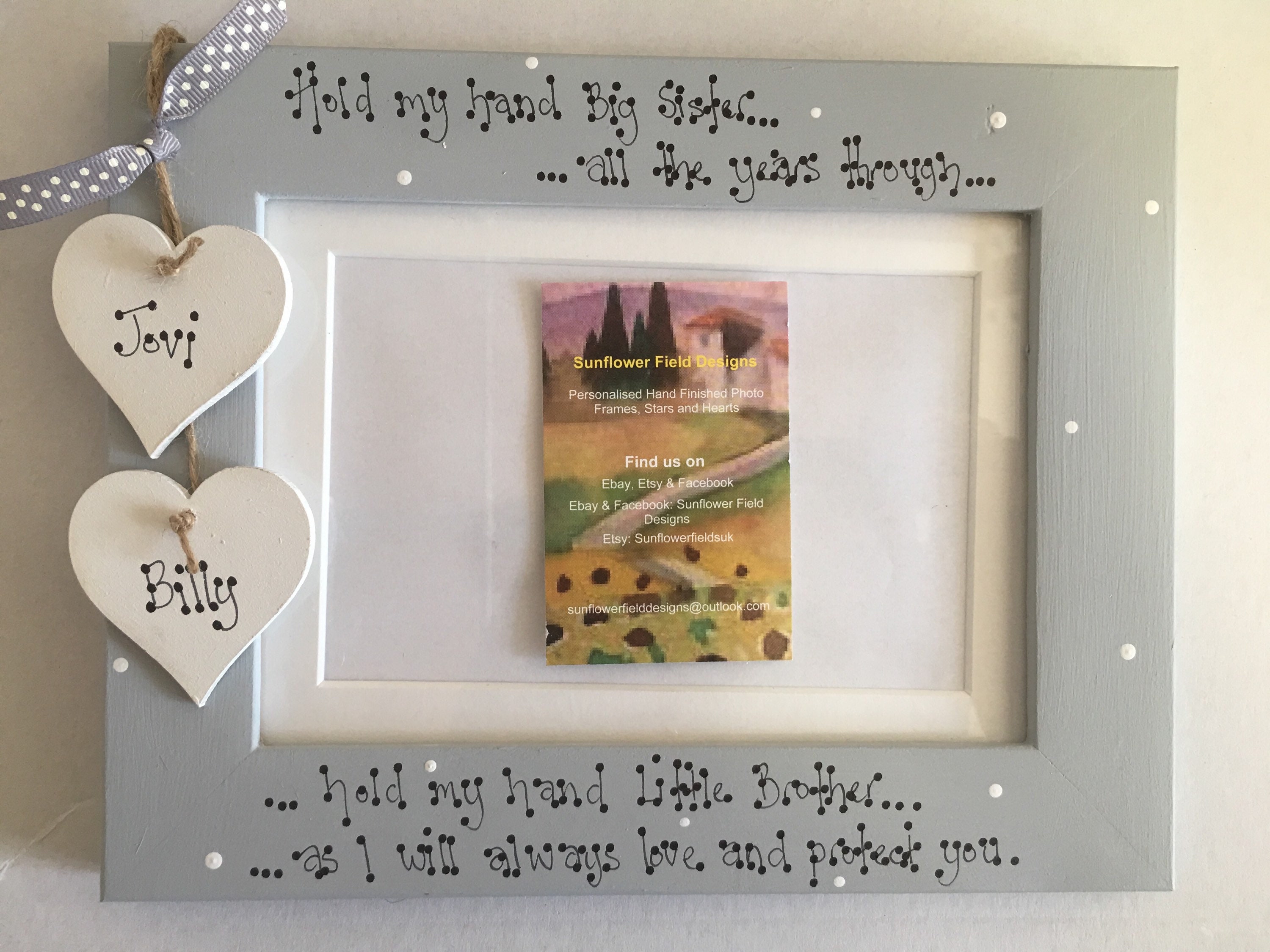 Personalised Hold My Hand Little Big Sister Brother I Will Always Personalised Hold My Hand Little Big Sister Brother I Will Always Love You Photo Picture Family Frame Gift Birthday 6x4 7x5 8x6