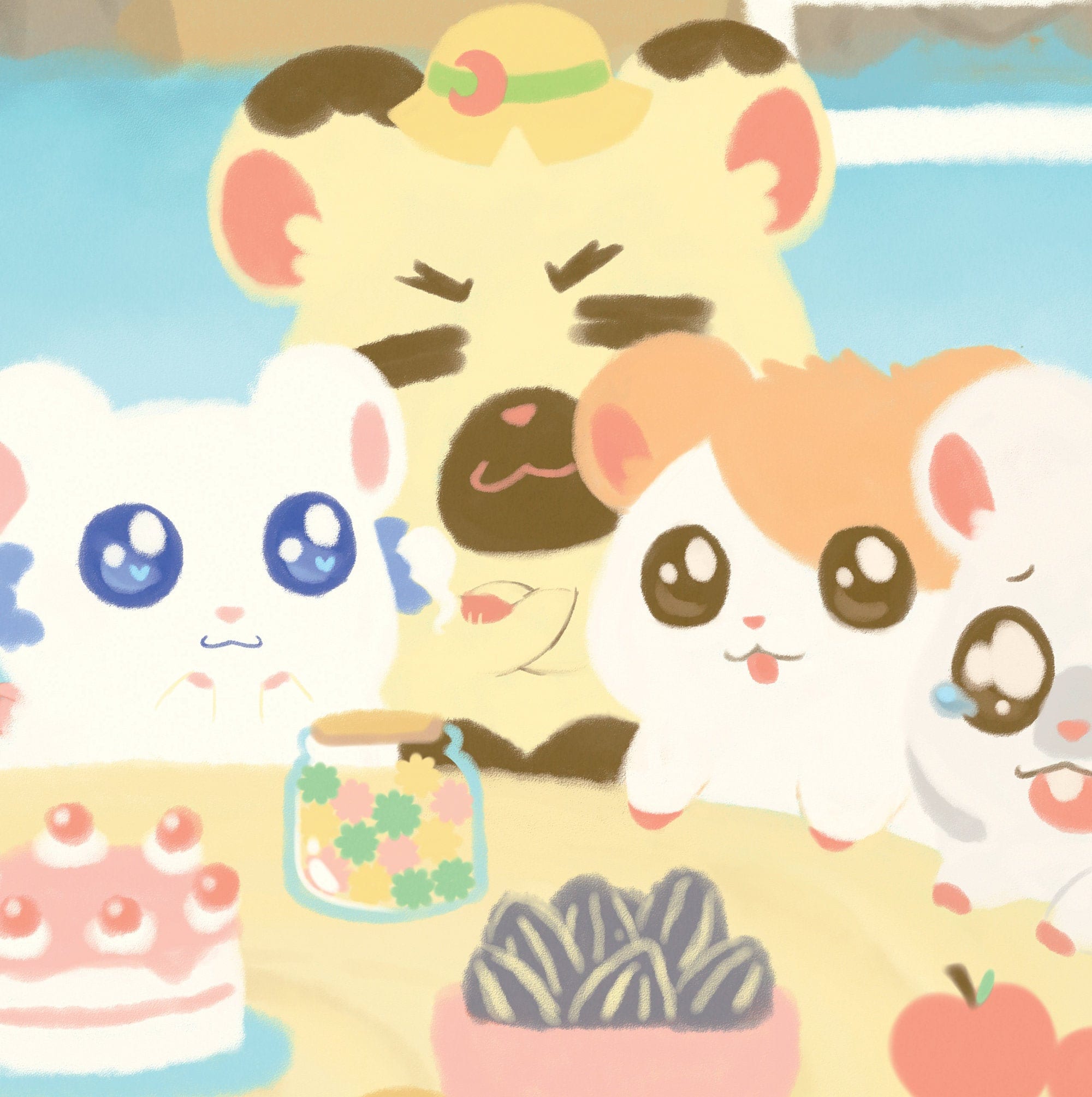 Hamtaro Ham Ham Friends Print Poster Etsy