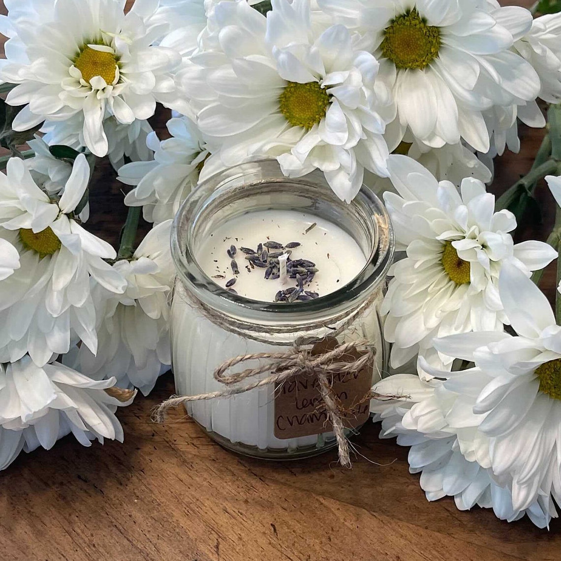 Lavender Chamomile Candle Handpoured With 100 Organic Soy Etsy