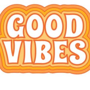 GOOD VIBES outlined embroidery patch file (pes only for brother embroidery machines) - retro style embroidery patch