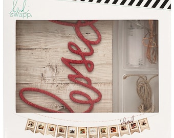 Heidi Swapp Light Photo Banner Kit - Red Glitter Blessed