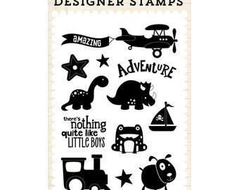 Echo Park Acrylic Stamps, Boy Adventure, Sea Breeze