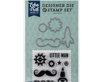 Echo Park Designer Die & Clear Stamp Set, All Boy