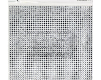 American Crafts - Bling Stickers - Rhinestones - Round - Silver - 10 x 10