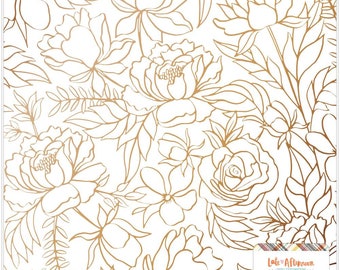 Amy Tangerine - Late Afternoon 12x12 Copper Foiled Vellum