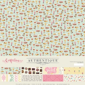 25 Pack Authentique Gathering Collection - Bloom 12x12” Scrapbook Paper New  in Shrink Wrap