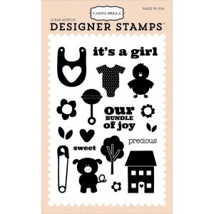 Echo Park & Carta Bella Clear Acrylic Stamps, Precious Girl, It's a Boy,