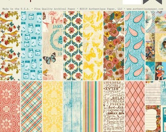 Authentique - ENDLESS 12x12 Paper - Vintage Summer-Inspired, Vibrant Designs.