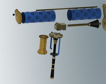 Rodillo dinamo dorado Versión digital (.stl)