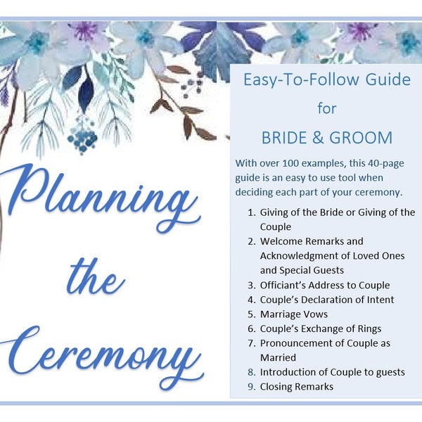 Wedding Ceremony Planning Officiant Writing Vows Script Marriage Bride Groom Processional Ring Contract Engagement Elope Recessional Music